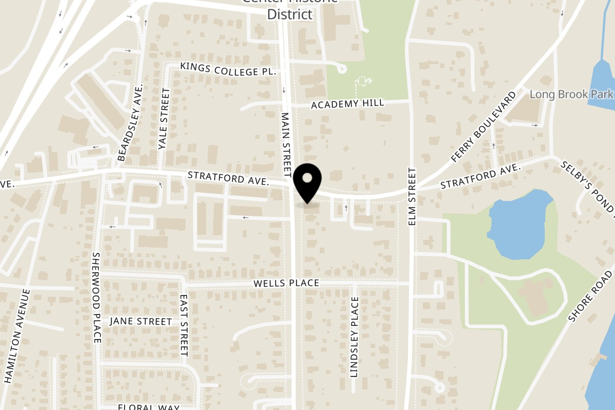 Map showing the location of Papa's Place on 1886 Main St in Stratford